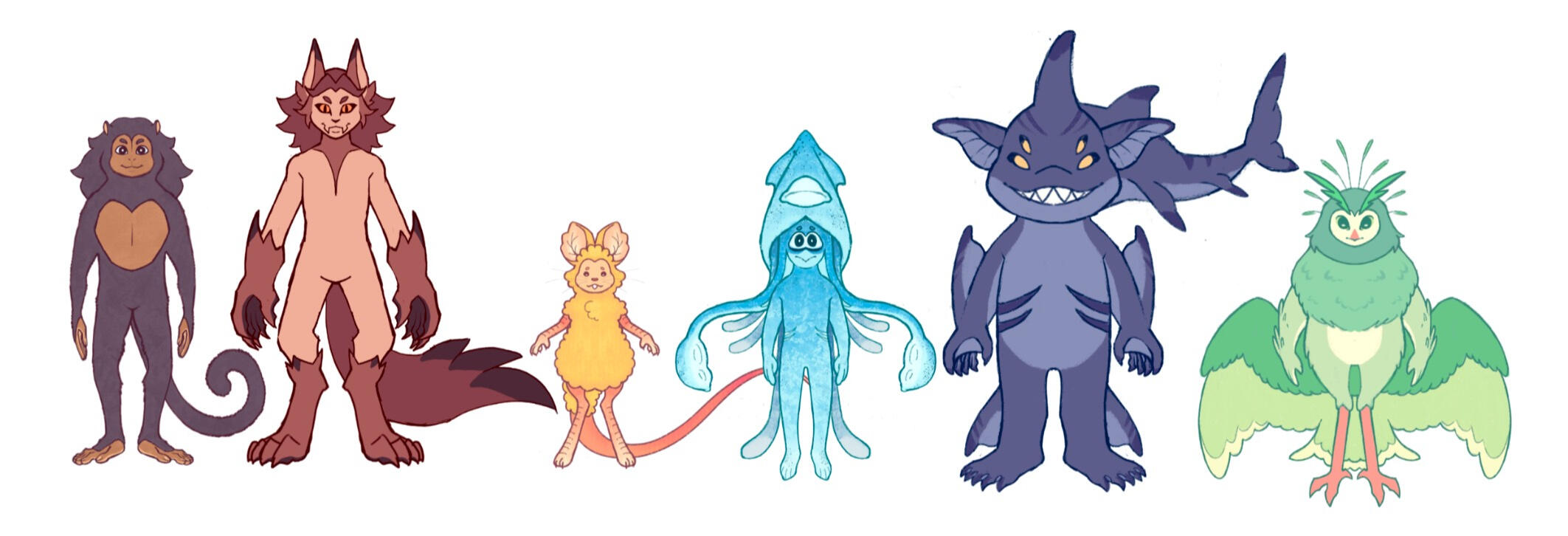 Species Cast for Worldbuilding Project